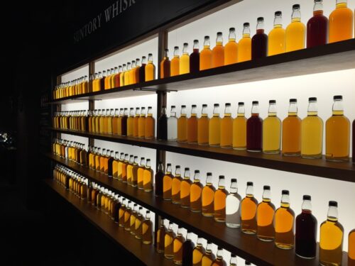 ウイスキーの陳列