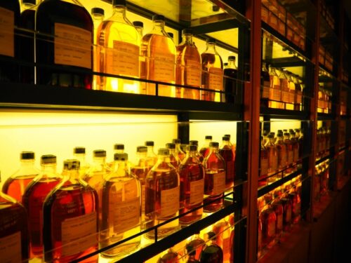 ウイスキーの陳列