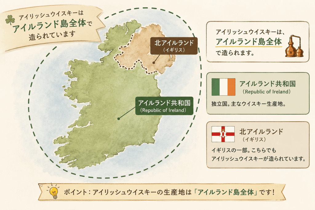 アイルランド島イラスト