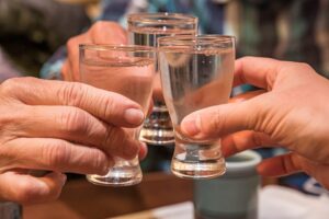 日本酒で乾杯
